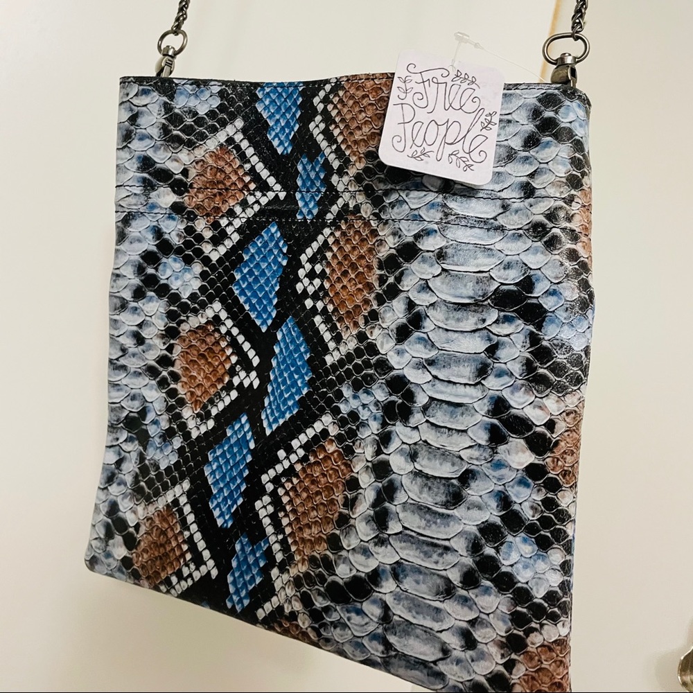 Free People Snakeskin Print Purse